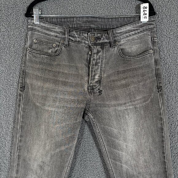 Ksubi Hazlow Striker Straight Fit Button Fly Jeans - Men's Size 30*31 - Black - Picture 2 of 10